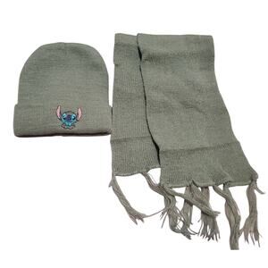 NEW Lilo and Stitch Beanie Style Hat and Scarf 2-Piece One Size Matching Set